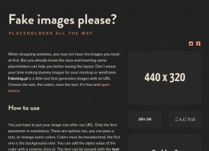 How fakeimg.pl looks like on a tablet such as an iPad.