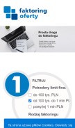 How faktoringoferty.pl looks like on a mobile device such as an iPhone.