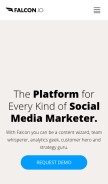 How falcon.io looks like on a mobile device such as an iPhone.