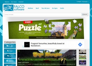 How falcoware.com looks like on a tablet such as an iPad.