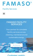 How famaso.com.au looks like on a mobile device such as an iPhone.