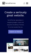 How famethemes.com looks like on a mobile device such as an iPhone.