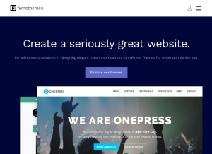 How famethemes.com looks like on a tablet such as an iPad.