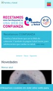 How familiaysalud.es looks like on a mobile device such as an iPhone.