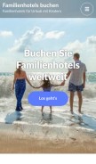 How familienhotels-buchen.de looks like on a mobile device such as an iPhone.