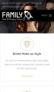 How familyhairandbeautysalon.com.au looks like on a mobile device such as an iPhone.