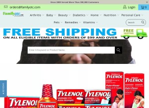 How familyotc.com looks like on a tablet such as an iPad.