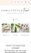 How familystylefood.com looks like on a mobile device such as an iPhone.
