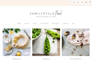 How familystylefood.com looks like on a tablet such as an iPad.