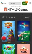 How famobi.com looks like on a mobile device such as an iPhone.