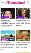 How famoussoul.com looks like on a mobile device such as an iPhone.