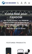 How fanbrander.com looks like on a mobile device such as an iPhone.