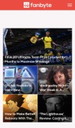 How fanbyte.com looks like on a mobile device such as an iPhone.