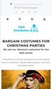 How fancydressforyou.com looks like on a mobile device such as an iPhone.