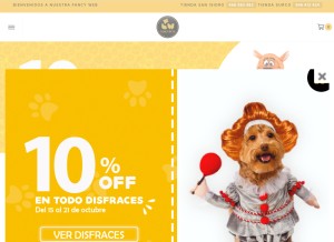 How fancypets.pe looks like on a tablet such as an iPad.