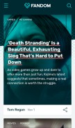 How fandom.com looks like on a mobile device such as an iPhone.