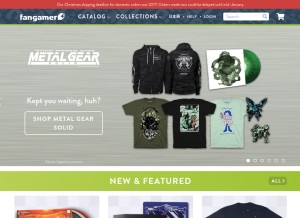 How fangamer.com looks like on a tablet such as an iPad.