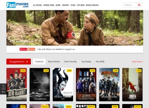 How fanimovies.com looks like on a tablet such as an iPad.