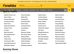 How fanskiks.com looks like on a tablet such as an iPad.