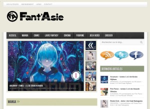 How fant-asie.com looks like on a tablet such as an iPad.