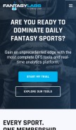 How fantasylabs.com looks like on a mobile device such as an iPhone.