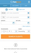 How fareboom.com looks like on a mobile device such as an iPhone.