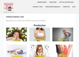 How farmacianerea.com looks like on a tablet such as an iPad.
