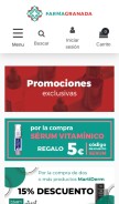 How farmagranada.com looks like on a mobile device such as an iPhone.