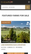 How farmflip.com looks like on a mobile device such as an iPhone.