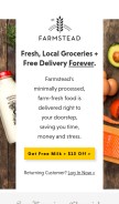 How farmsteadapp.com looks like on a mobile device such as an iPhone.