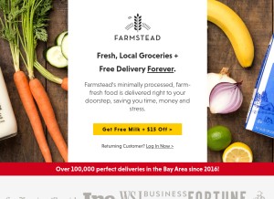 How farmsteadapp.com looks like on a tablet such as an iPad.