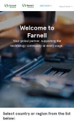 How farnell.com looks like on a mobile device such as an iPhone.
