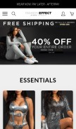 How fashioneffectstore.com looks like on a mobile device such as an iPhone.