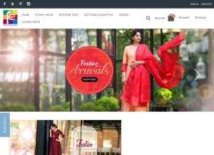 How fashionequation.com looks like on a tablet such as an iPad.