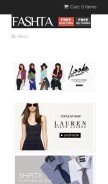 How fashta.com looks like on a mobile device such as an iPhone.