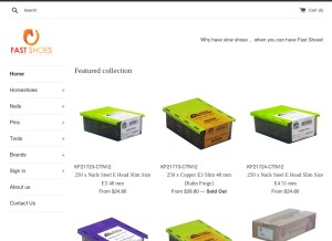 How fast-shoes.com.au looks like on a tablet such as an iPad.