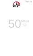 How fast.com looks like on a mobile device such as an iPhone.