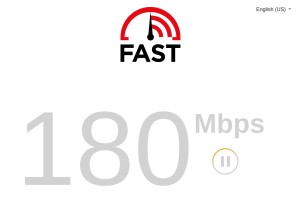 How fast.com looks like on a tablet such as an iPad.