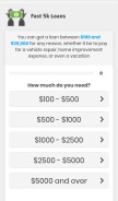 How fast5kloans.com looks like on a mobile device such as an iPhone.
