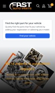 How fastautoparts.com.au looks like on a mobile device such as an iPhone.