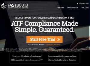 How fastbound.com looks like on a tablet such as an iPad.