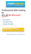 How fastdomain.com looks like on a mobile device such as an iPhone.