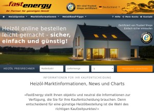 How fastenergy.de looks like on a tablet such as an iPad.