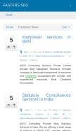 How fasters-seo.com looks like on a mobile device such as an iPhone.
