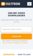 How fastfrom.com looks like on a mobile device such as an iPhone.