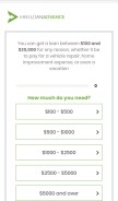 How fastloanadvance.com looks like on a mobile device such as an iPhone.
