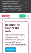 How fastly.net looks like on a mobile device such as an iPhone.