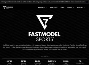 How fastmodelsports.com looks like on a tablet such as an iPad.