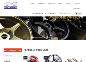 How fastwrx.com looks like on a tablet such as an iPad.