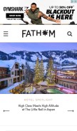 How fathomaway.com looks like on a mobile device such as an iPhone.